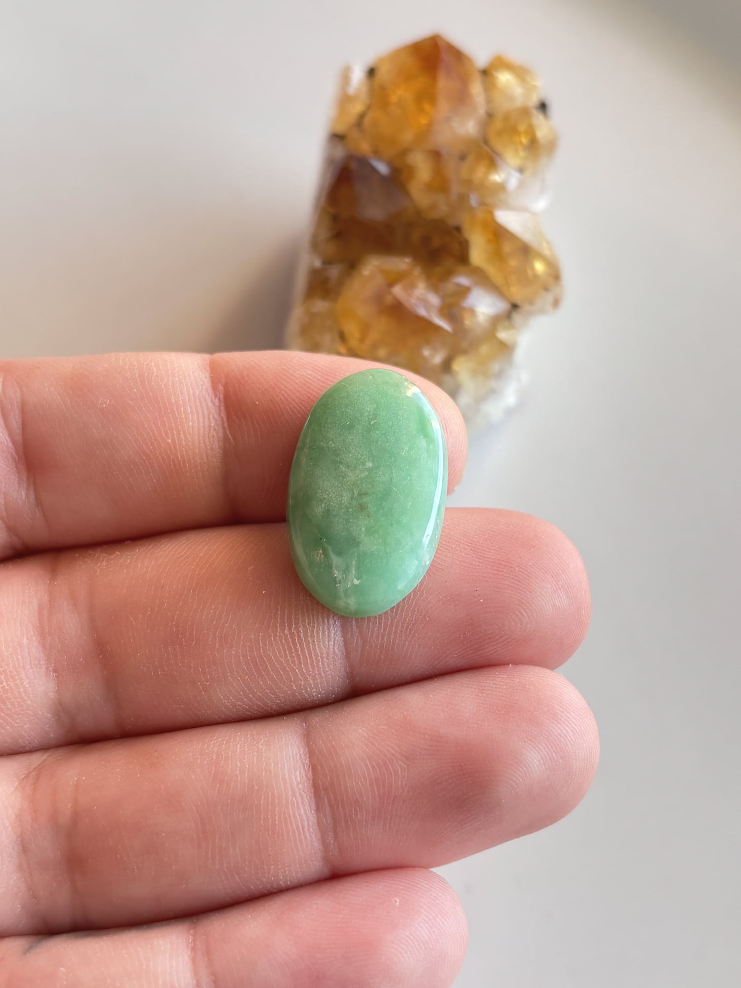 26mm Chrysoprase Cabochon for Handcrafted Accessories - Image 2