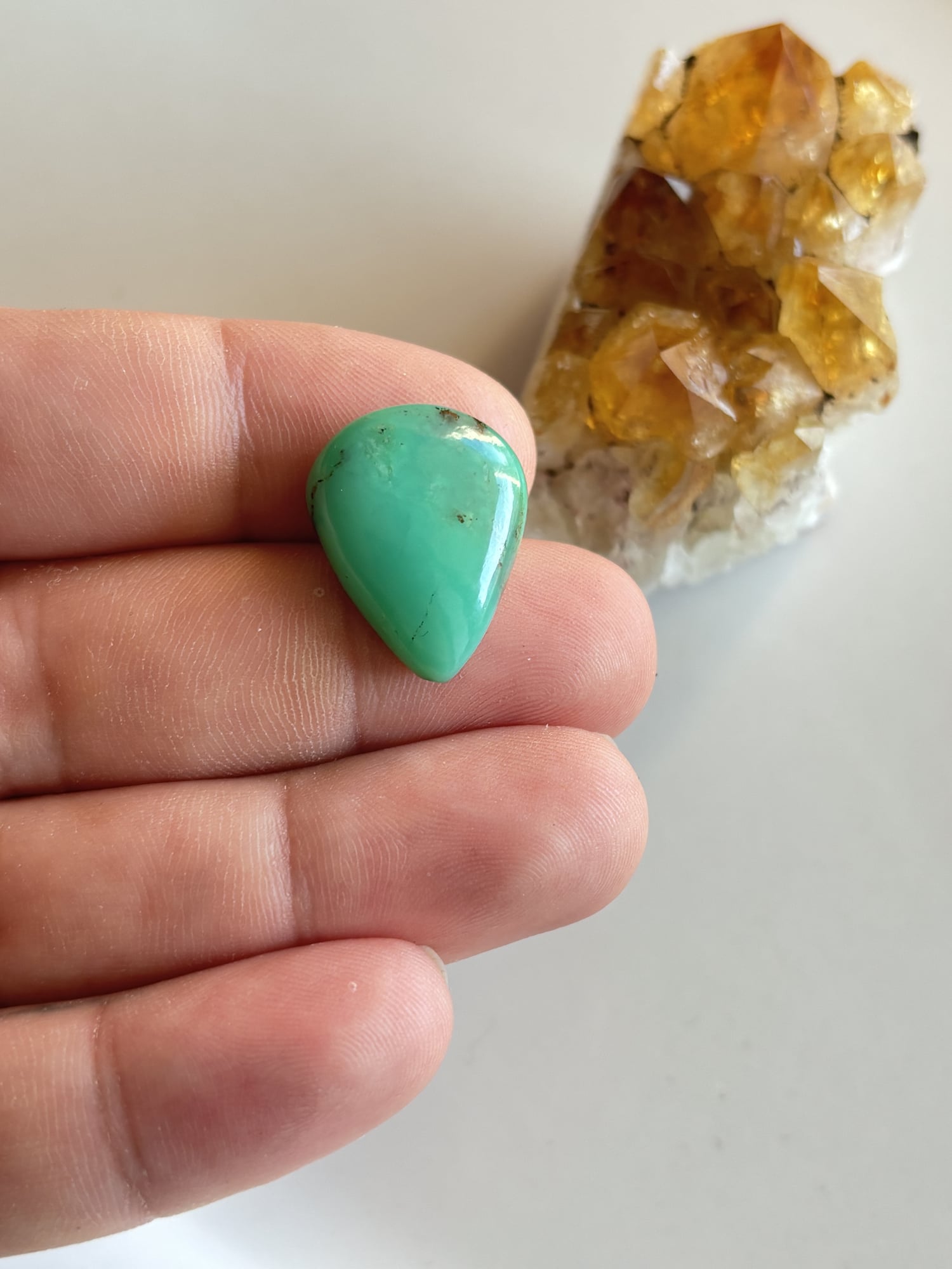 23mm Chrysoprase Gemstone for Necklace Making - Image 2