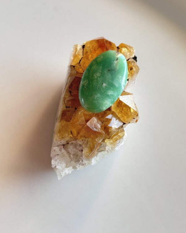 28mm Chrysoprase Cabochon for Personal Jewelry Projects