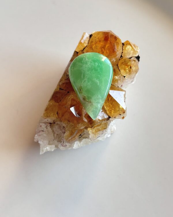 29mm Chrysoprase Cabochon for Wrapped Pendants