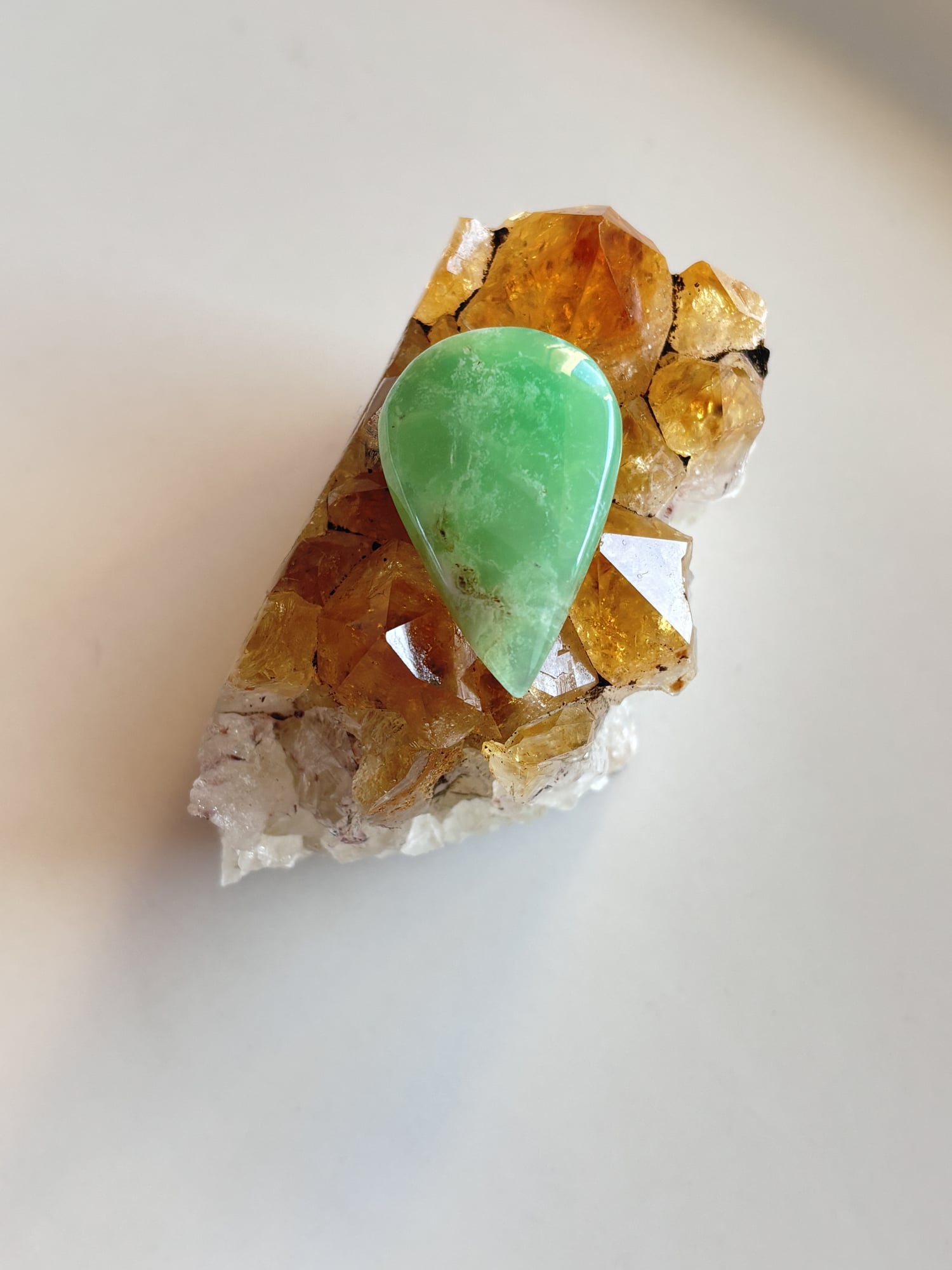 29mm Chrysoprase Cabochon for Wrapped Pendants