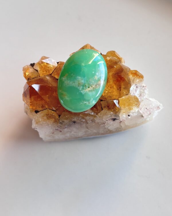 28mm Chrysoprase Cabochon for Artisan Jewelry