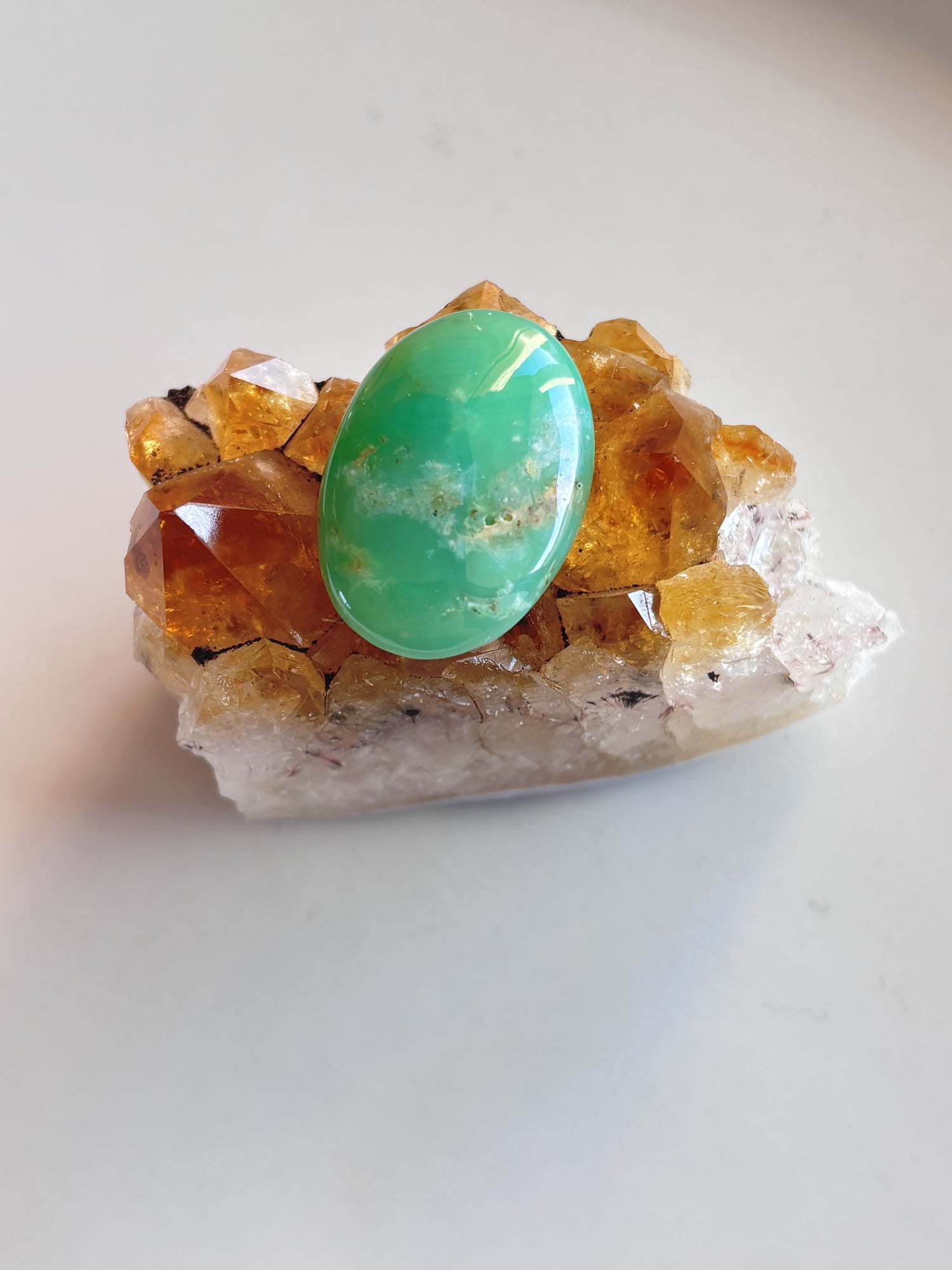 28mm Chrysoprase Cabochon for Artisan Jewelry