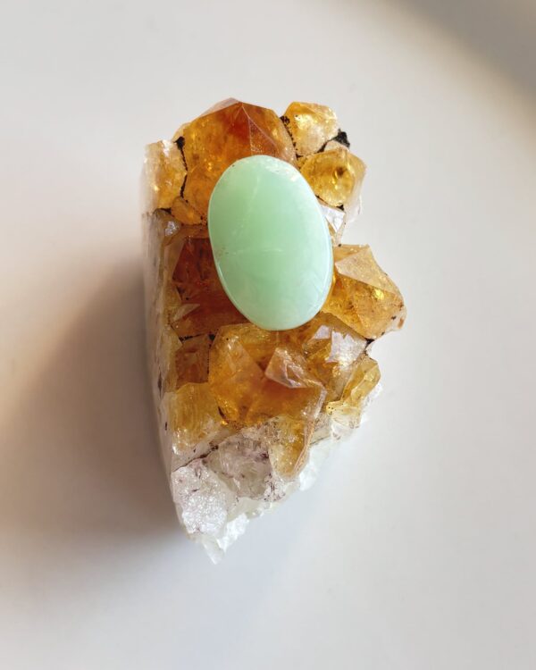 24mm Chrysoprase Cabochon for Handmade Pendants