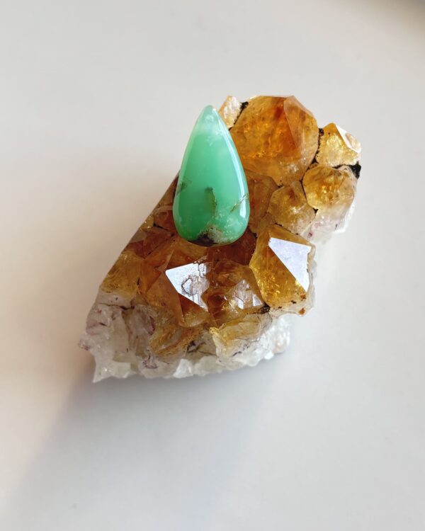 25mm Chrysoprase Cabochon for Artisan Jewelry