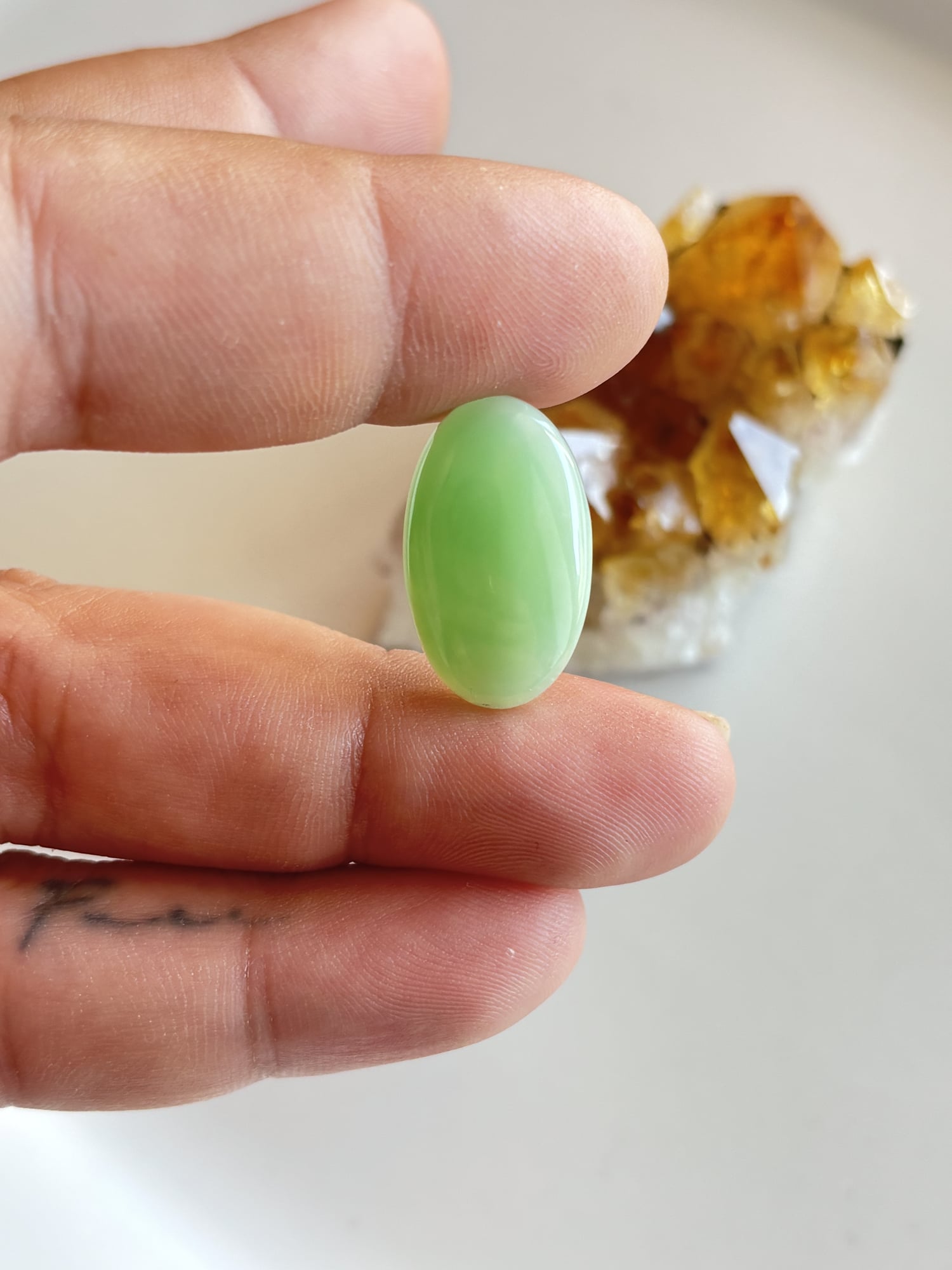 23mm Chrysoprase Gemstone for Creative Pendant Designs - Image 2