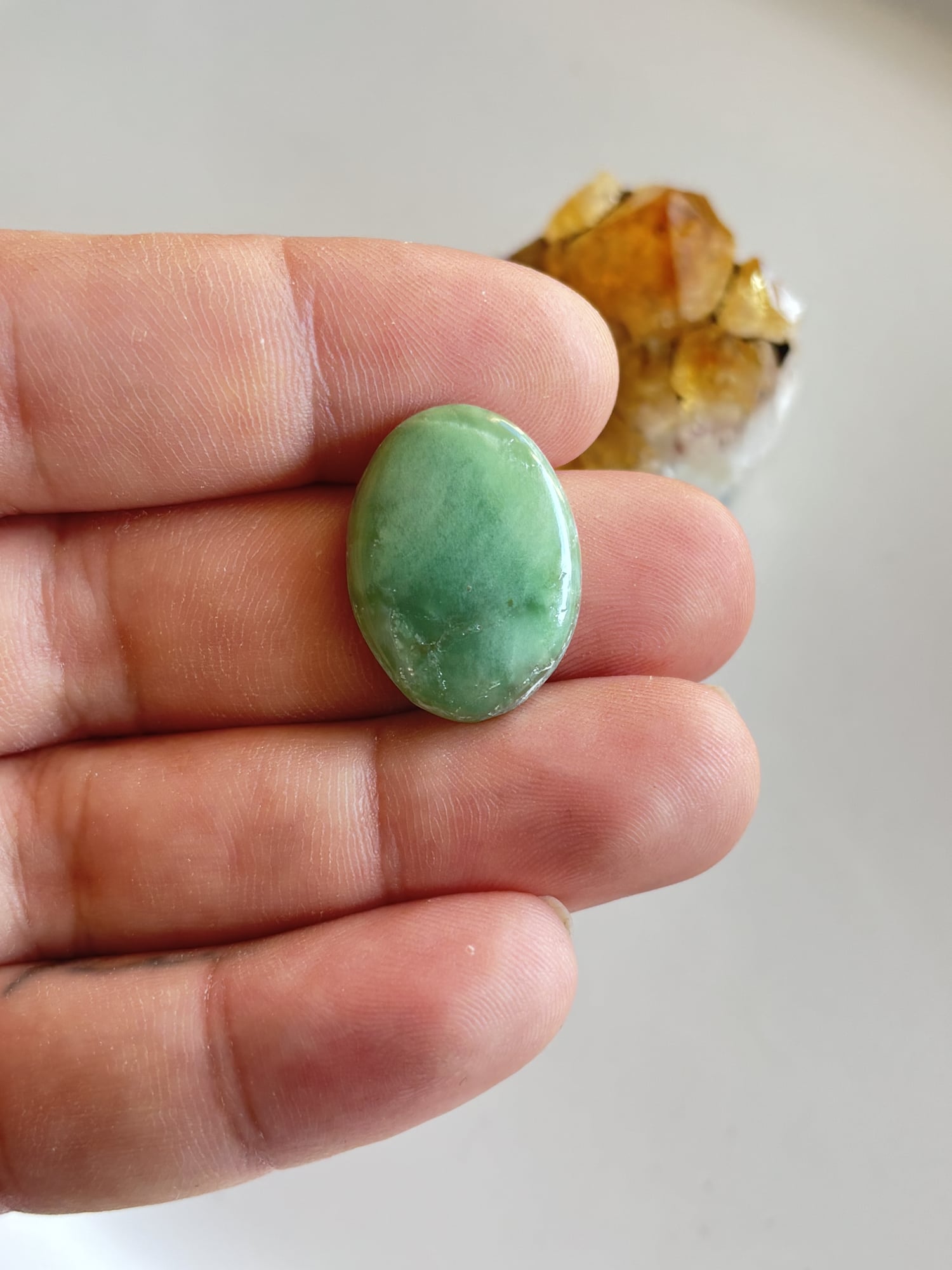 25mm Chrysoprase Cabochon for Handcrafted Accessories - Image 2