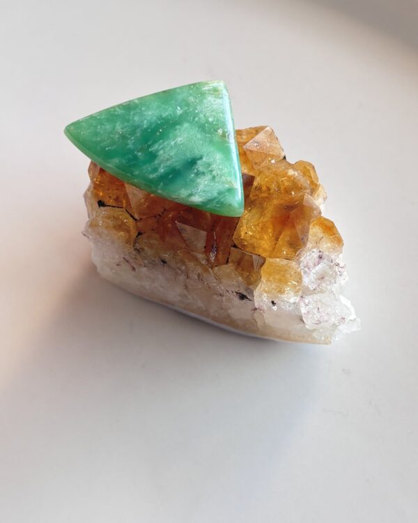 38mm Chrysoprase Gemstone for Creative Pendant Designs