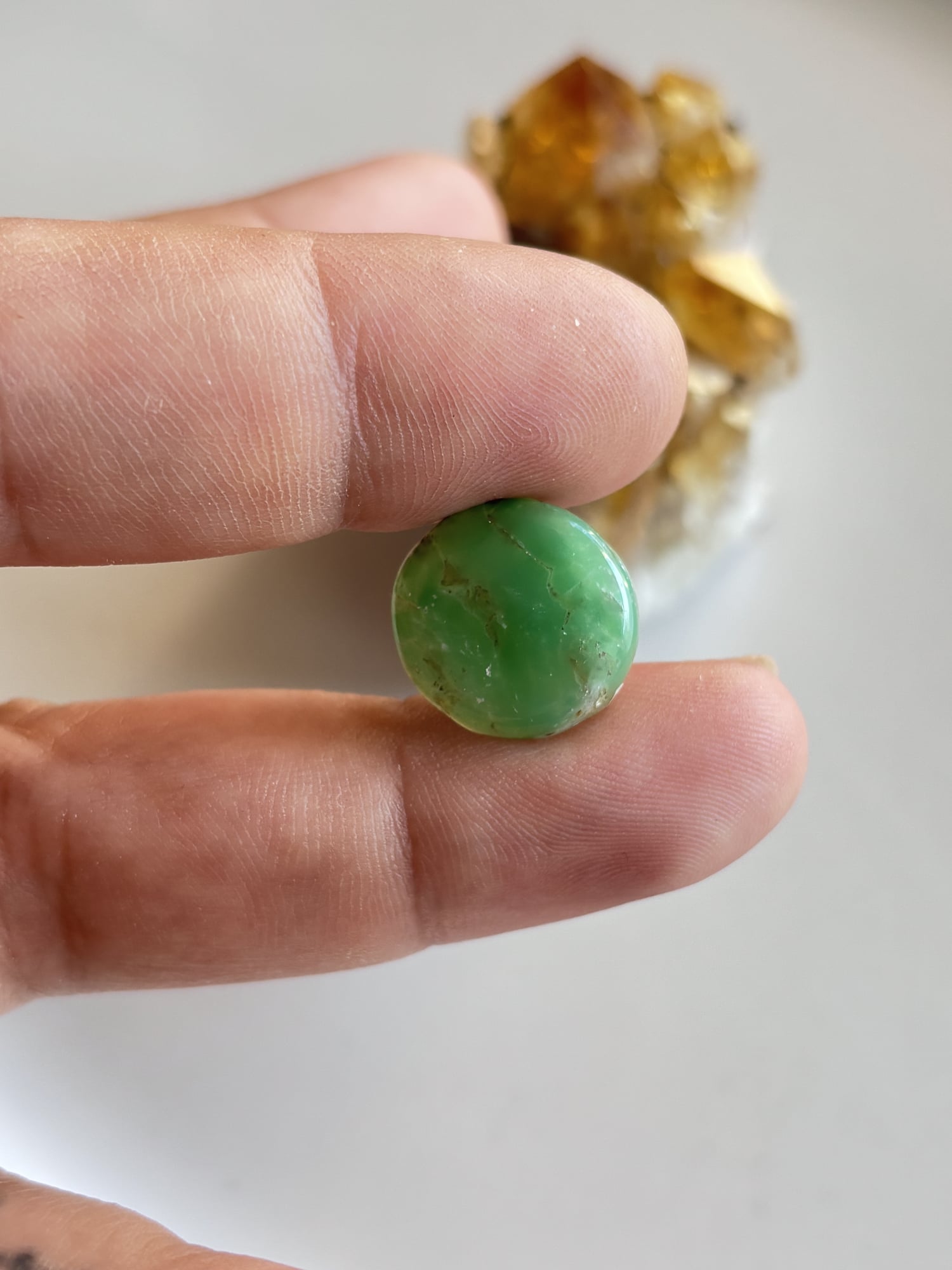 18mm Chrysoprase Gemstone for Handmade Necklaces - Image 2