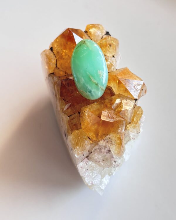 23mm Chrysoprase Cabochon for Custom Jewelry Designs