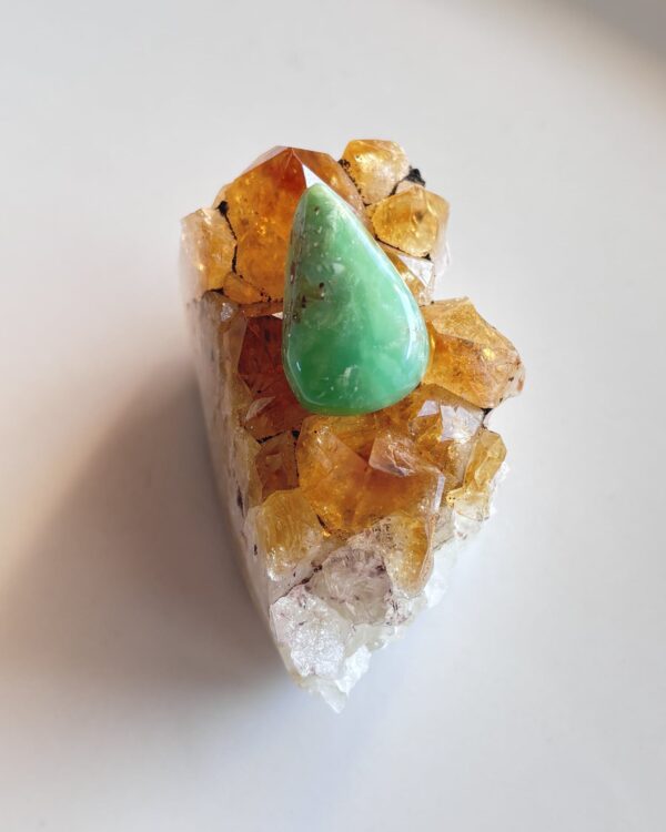 26mm Chrysoprase Cabochon for Handmade Pendants