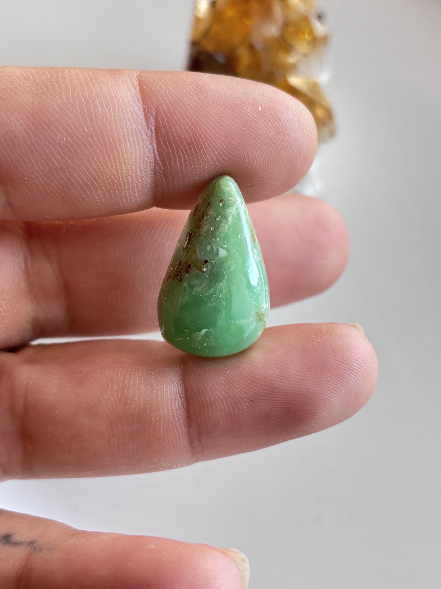 26mm Chrysoprase Cabochon for Handmade Pendants - Image 2