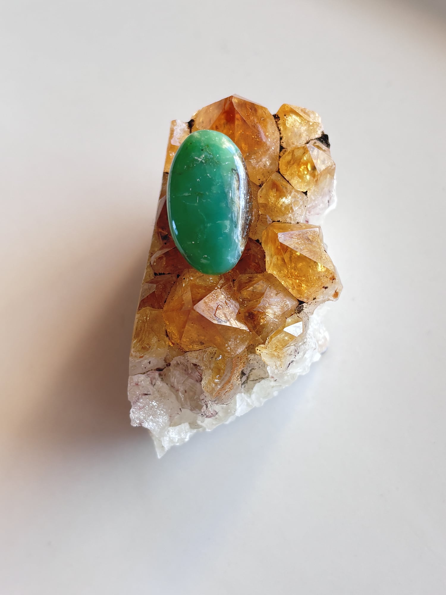 25mm Chrysoprase Gemstone for Wire-Wrapped Jewelry