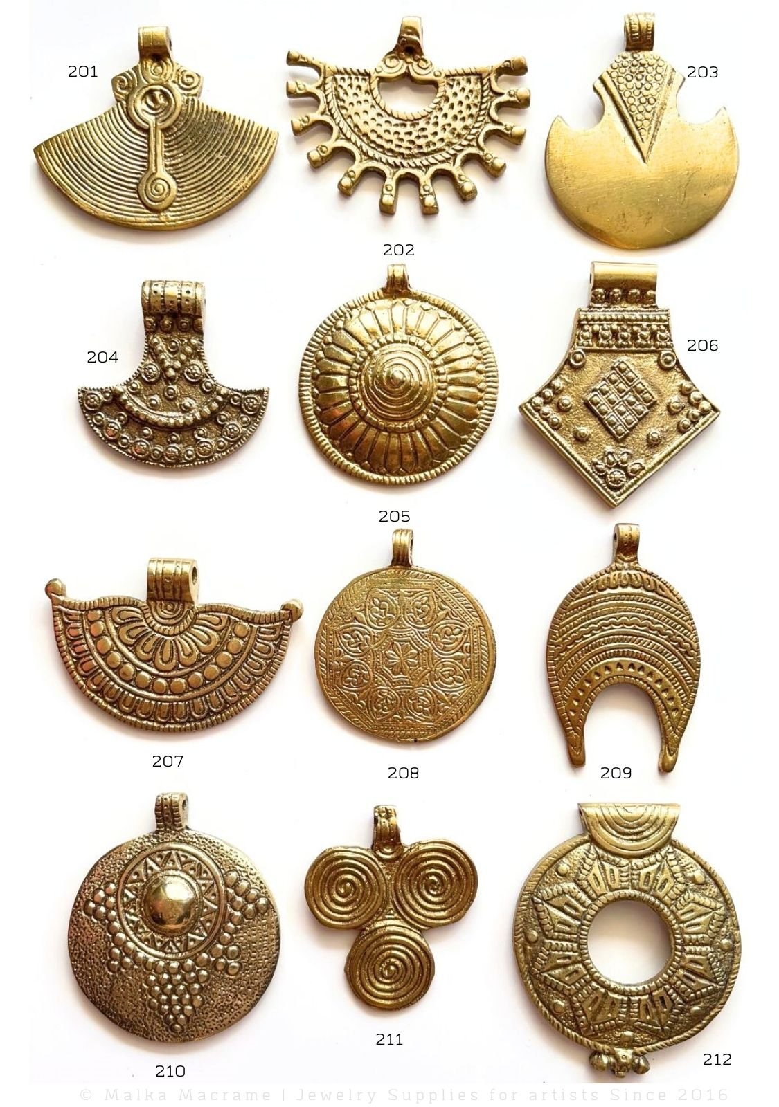 Big Ethnic Brass Pendant – Single Piece - Image 5