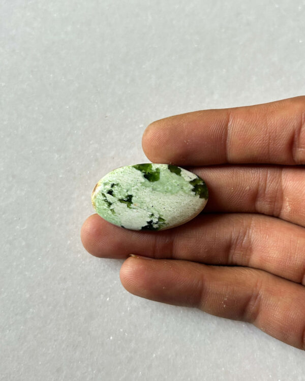 35mm Chrome Chalcedony Cabochon for Macramé Jewelry