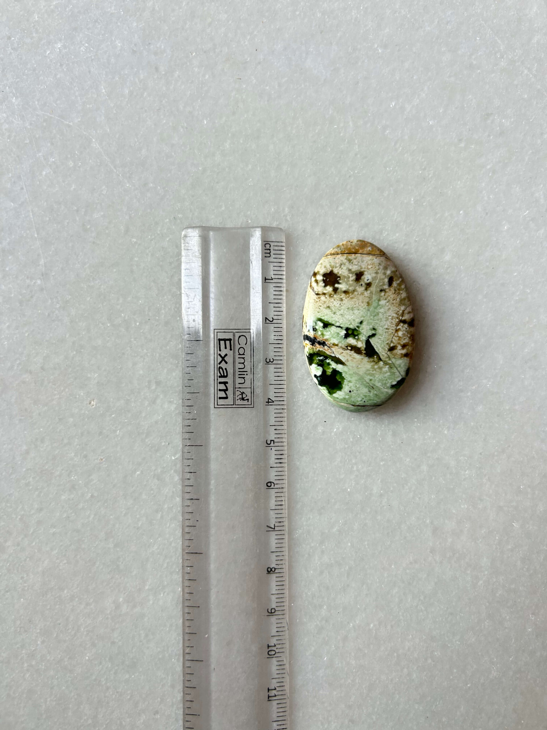 41mm Chrome Chalcedony Cabochon for Wire Wrapping - Image 2