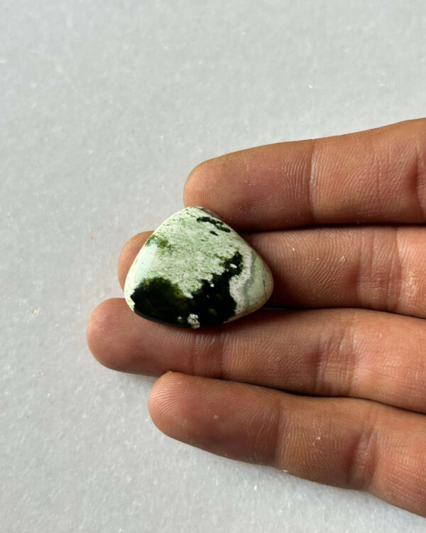28mm Chrome Chalcedony Cabochon for Macramé Jewelry
