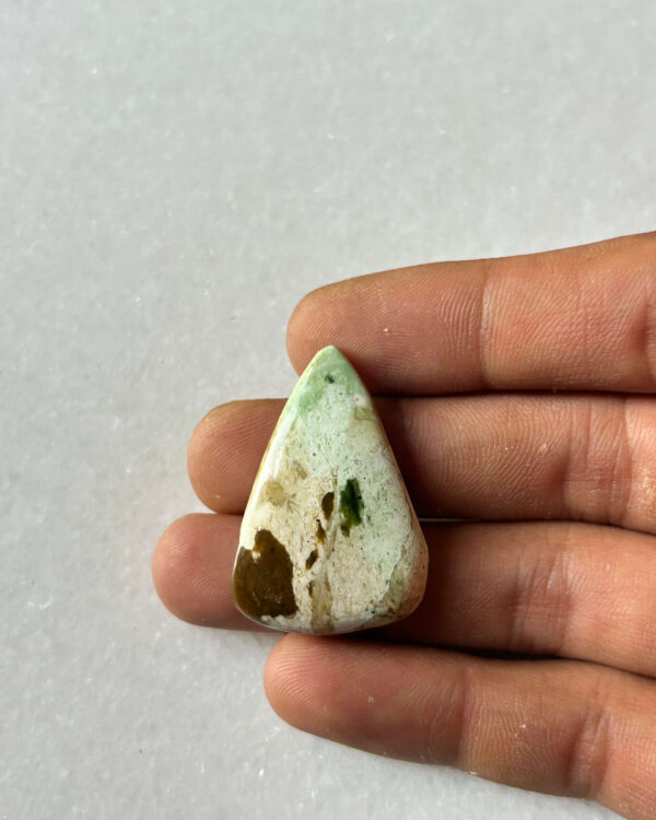 34mm Chrome Chalcedony Cabochon for Artisan Necklaces