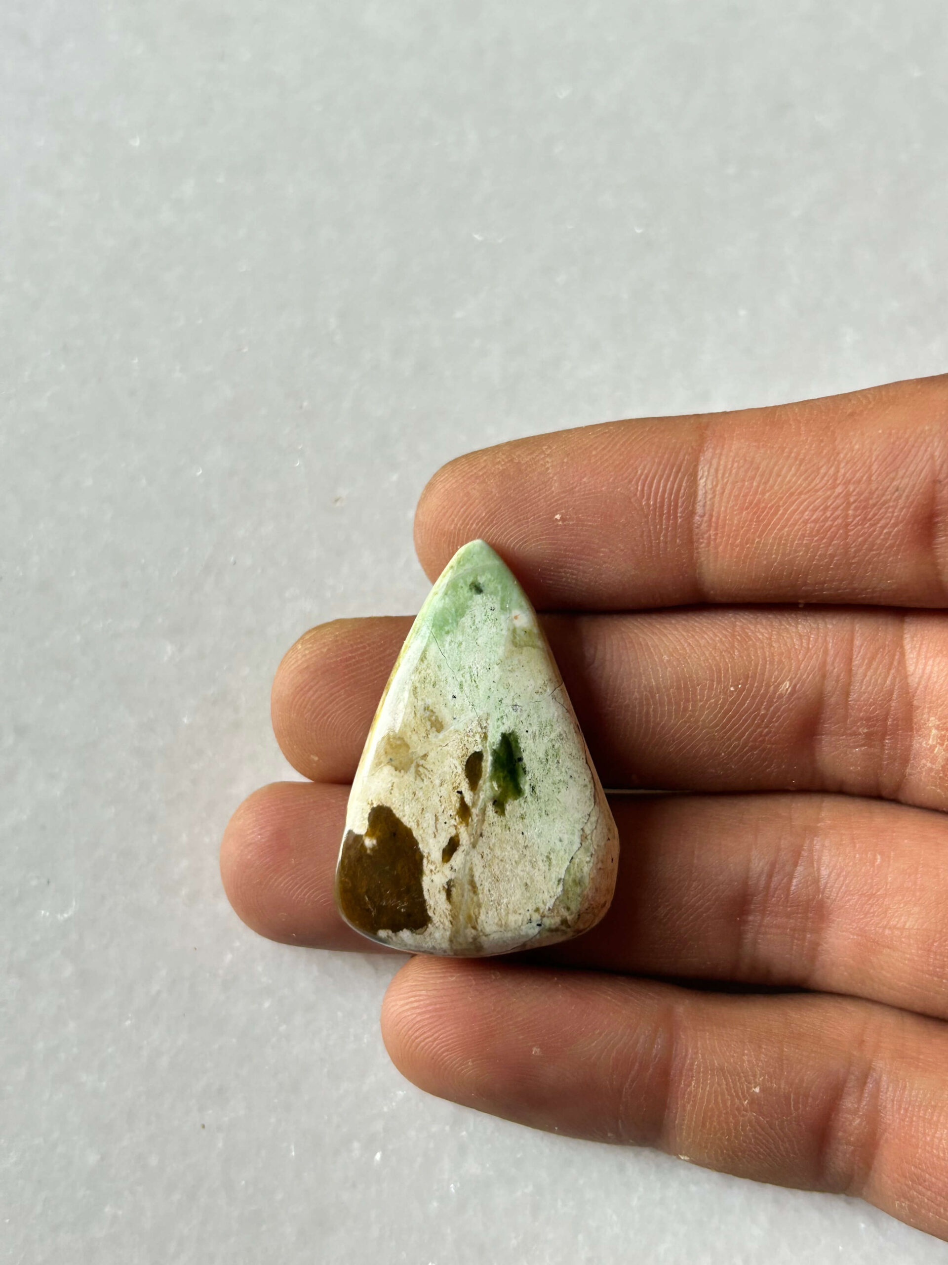 34mm Chrome Chalcedony Cabochon for Artisan Necklaces