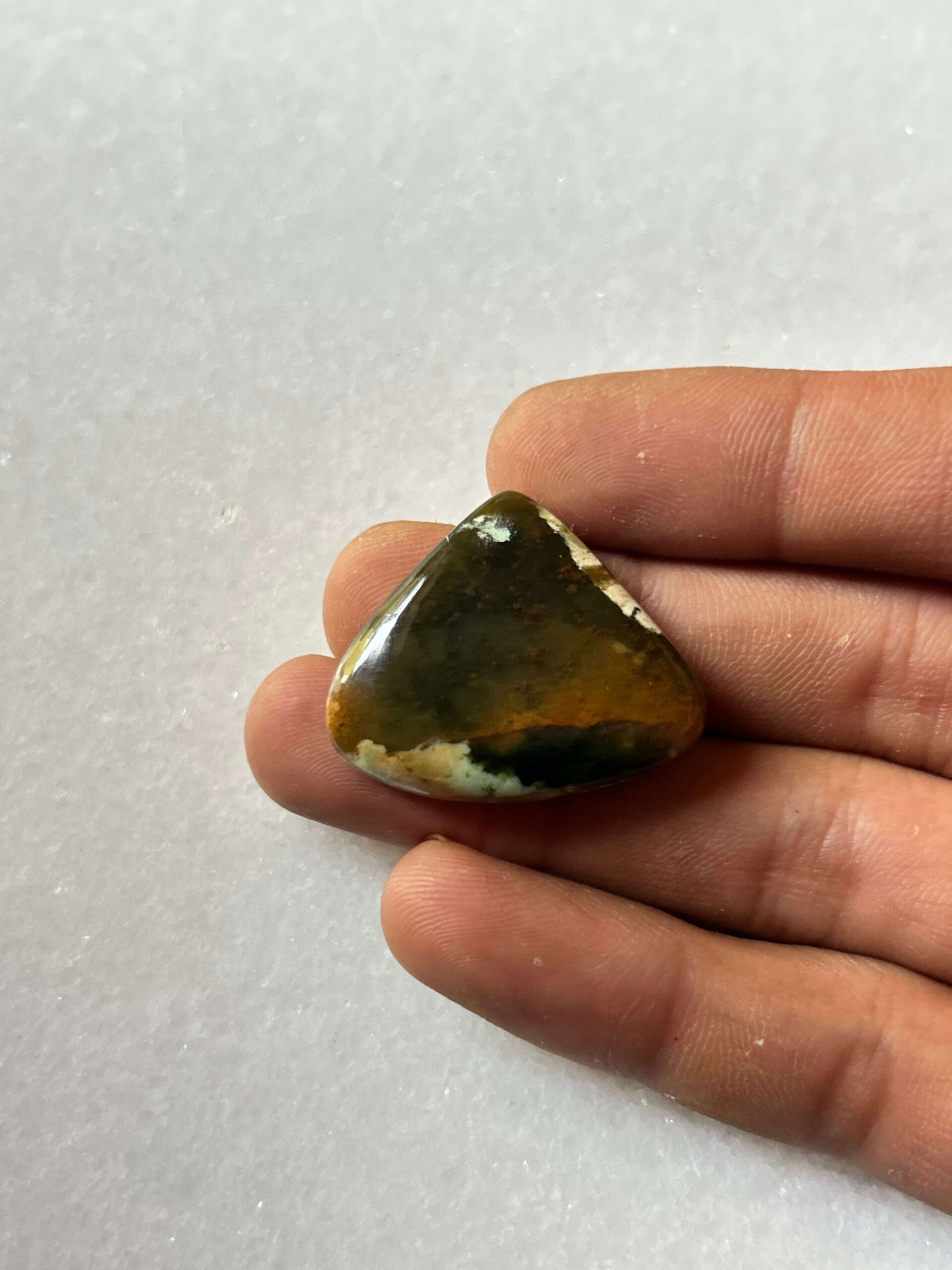 31mm Chrome Chalcedony Cabochon for Pendant Settings