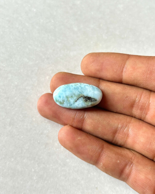 Special Price Natural Larimar Fine Cabochon - 26 mm
