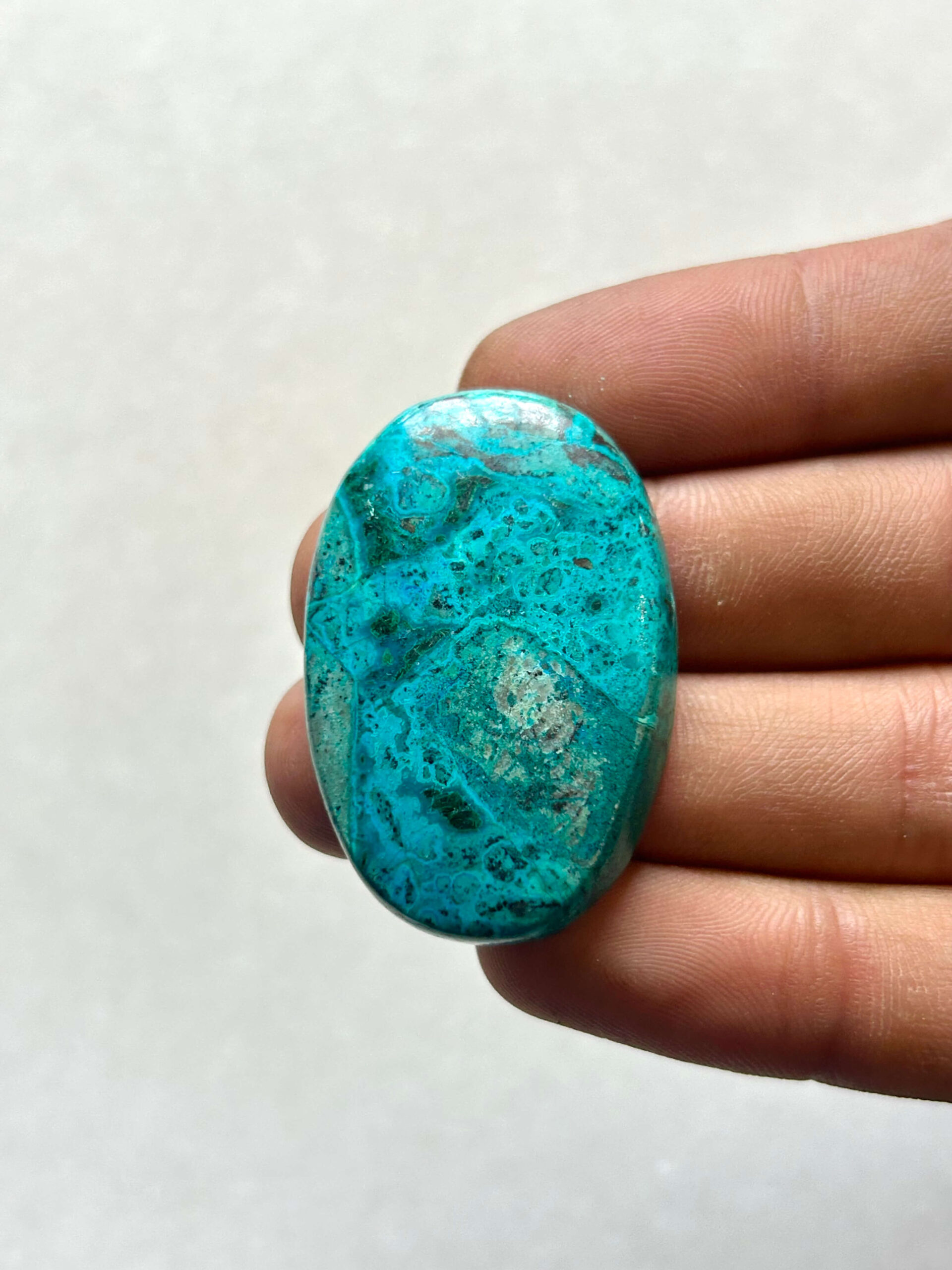 41 mm Malachite Chrysocolla Cabochon
