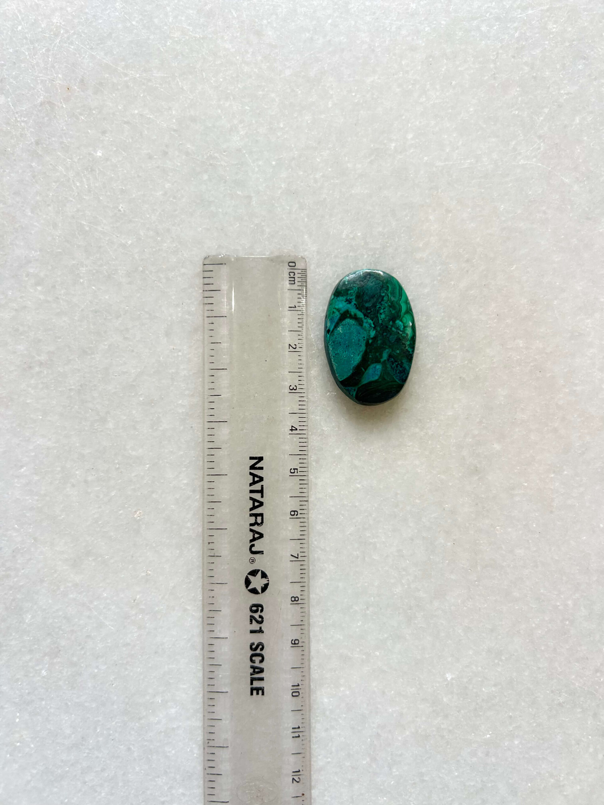 34 mm Malachite Chrysocolla Cabochon for Jewelry Making - Image 2