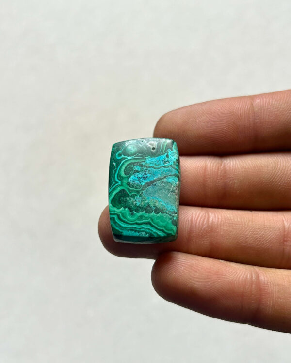 27 mm Malachite Chrysocolla Cabochon