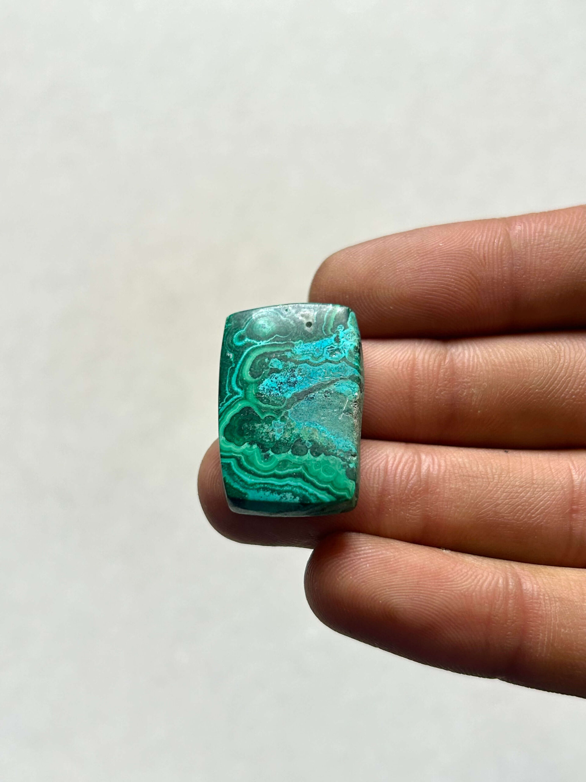 27 mm Malachite Chrysocolla Cabochon