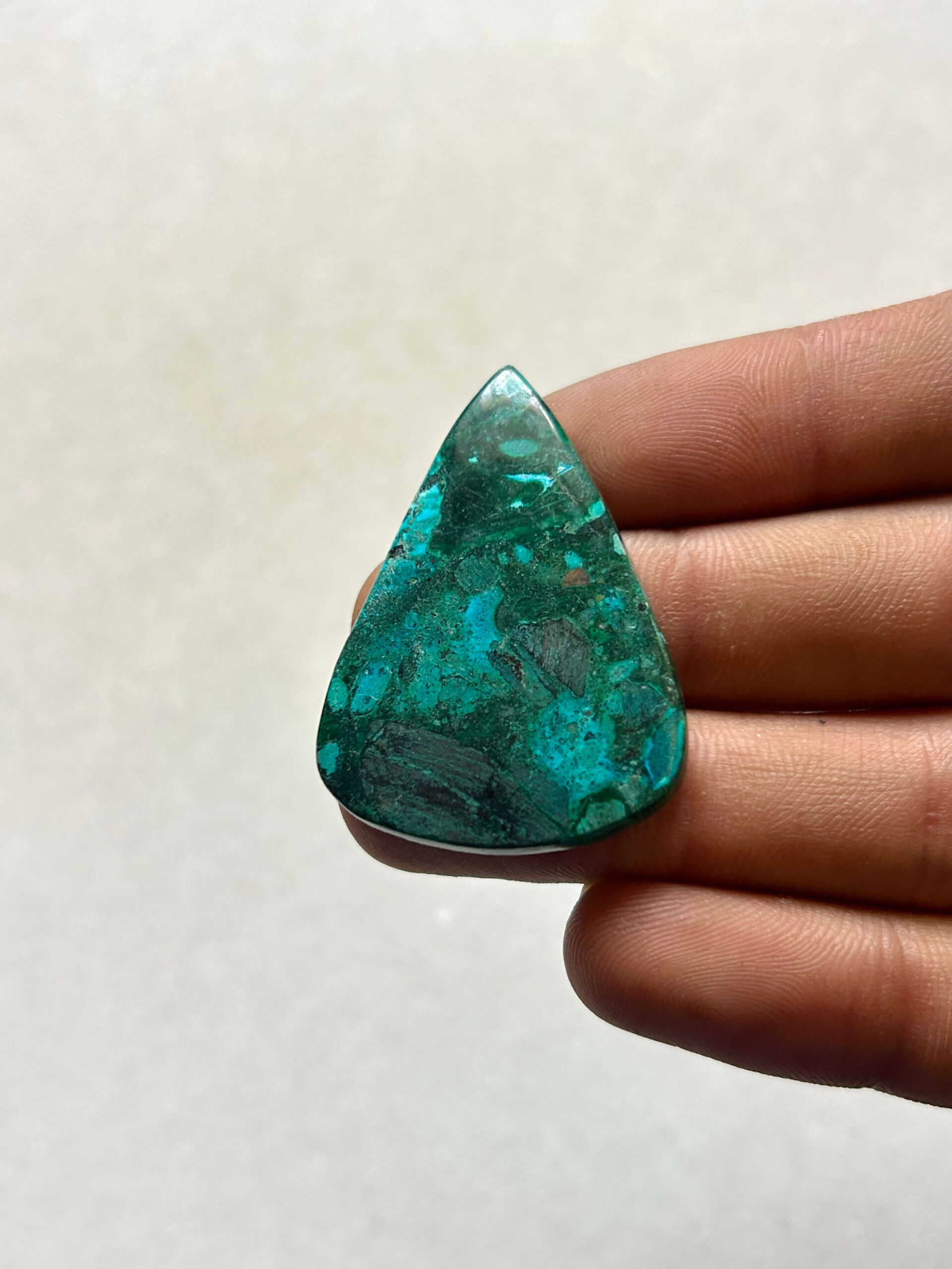 41 mm Malachite and Chrysocolla Stone