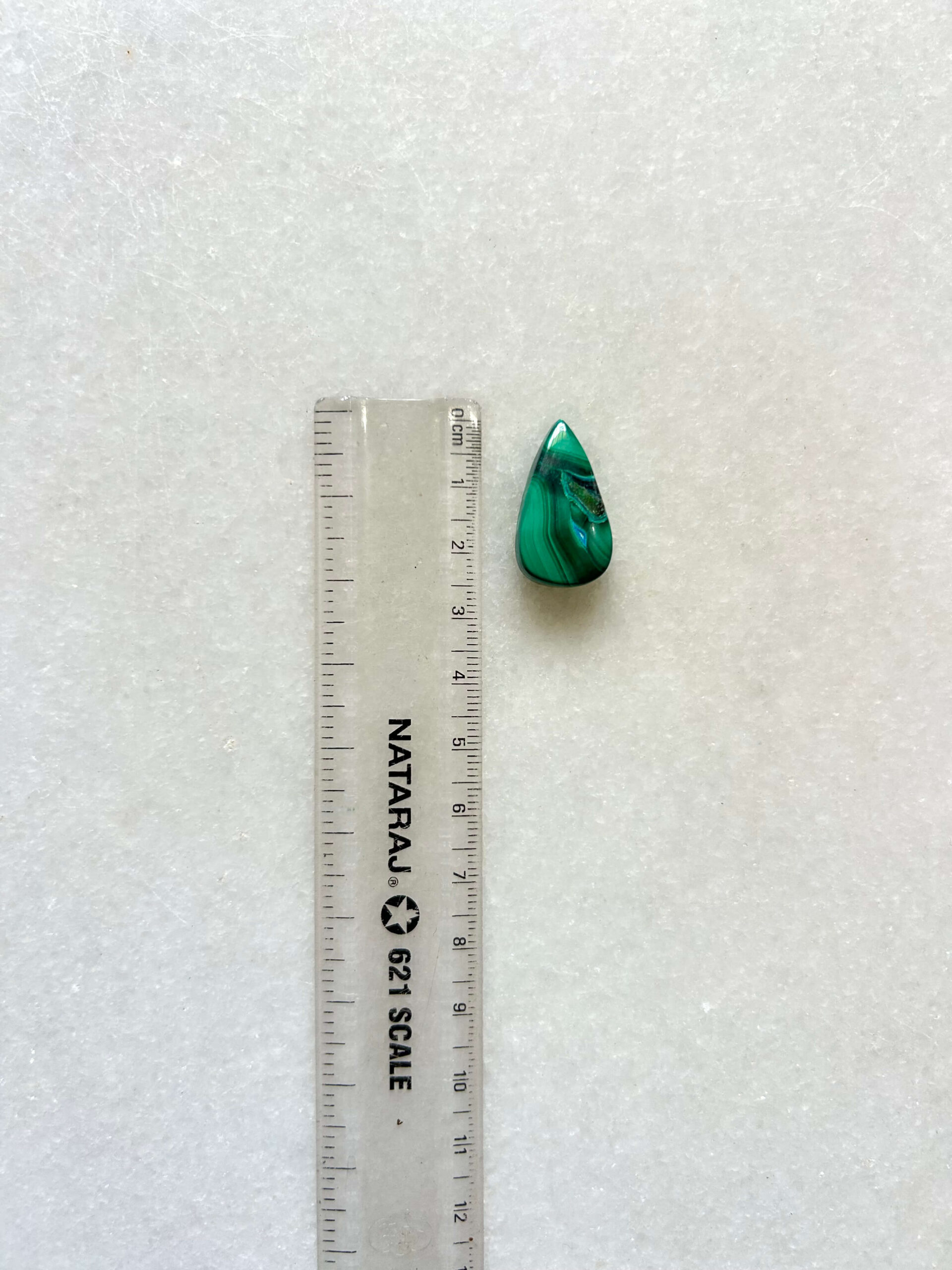25 mm Malachite Chrysocolla for Macrame - Image 2