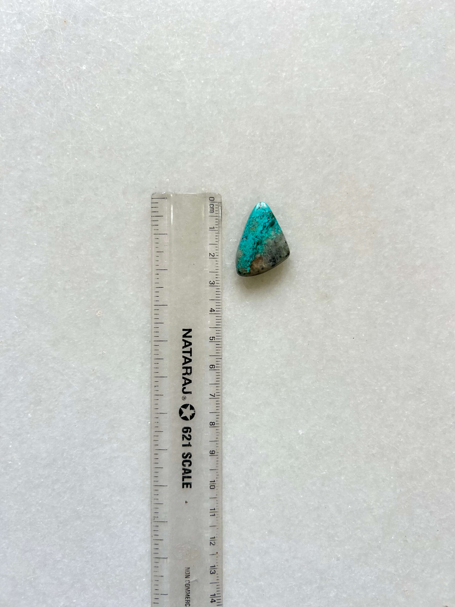 27 mm Green and Blue Malachite Chrysocolla Cabochon - Image 2