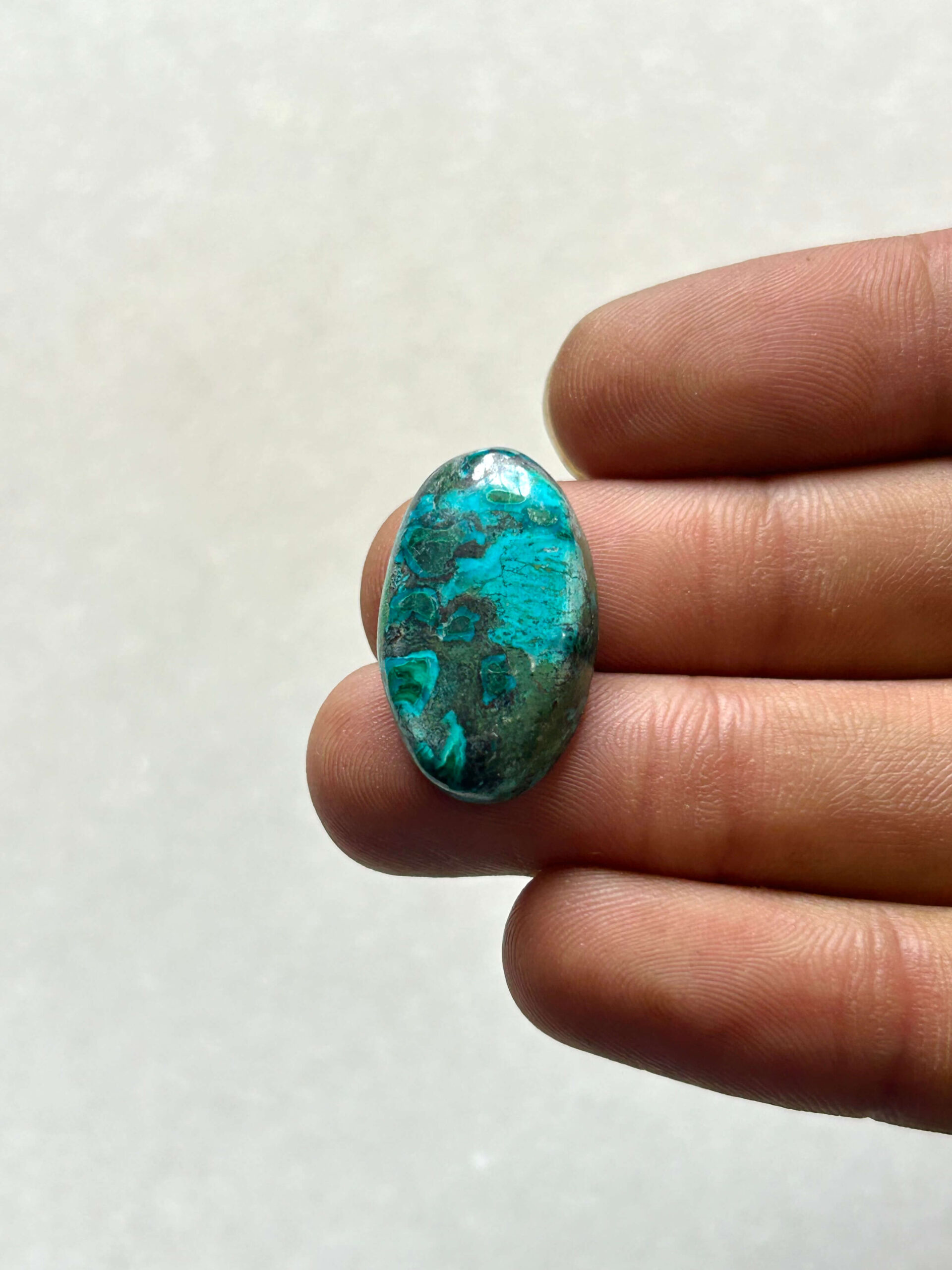 24 mm Malachite Chrysocolla Cabochon
