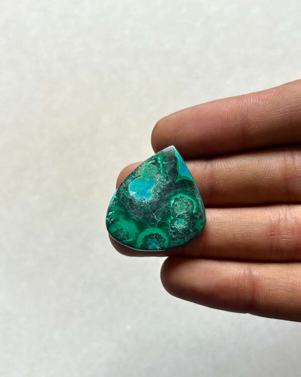 31 mm Malachite Chrysocolla for Macrame