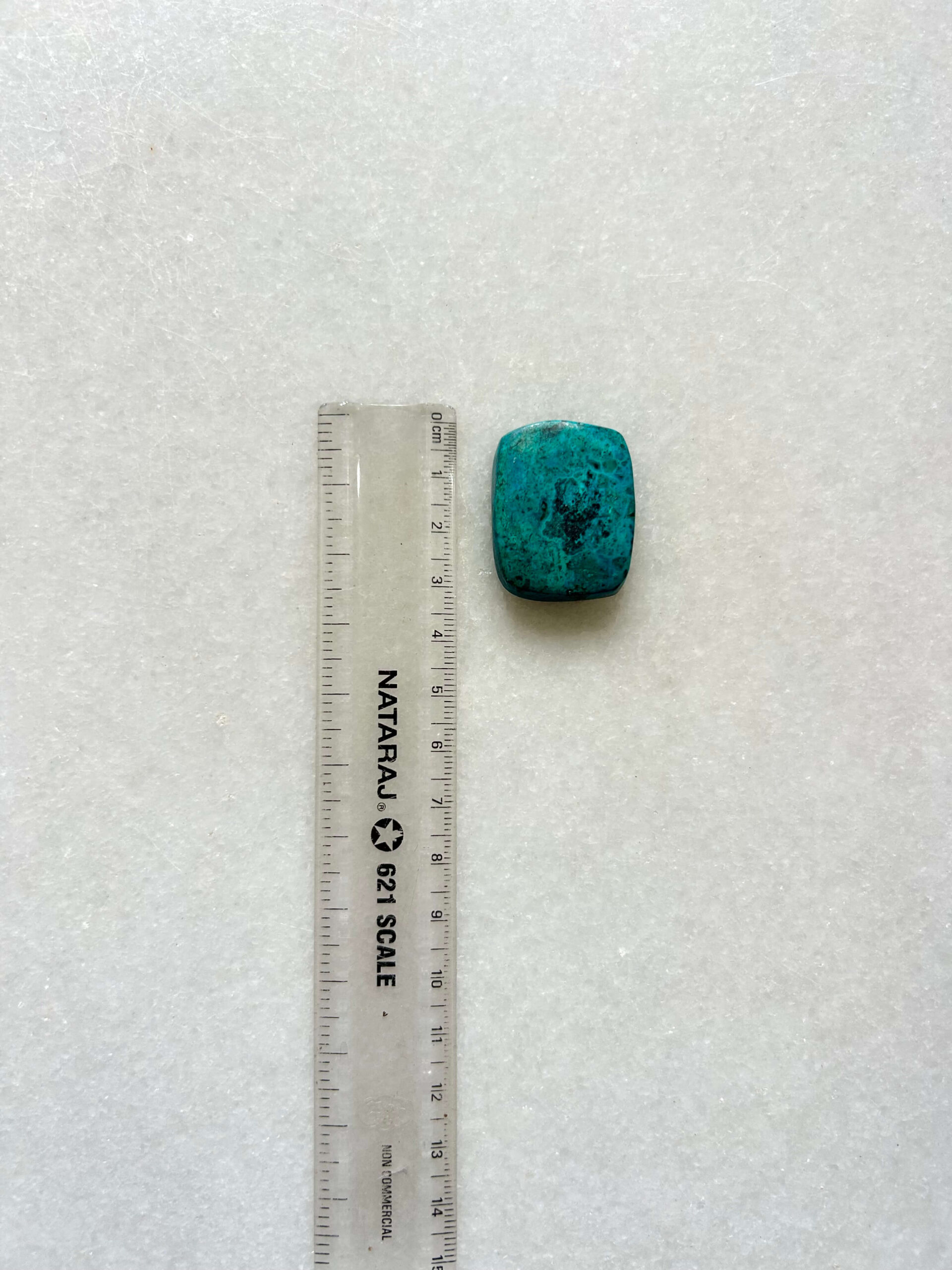 32 mm Malachite Chrysocolla Cabochon for Jewelry Making - Image 2