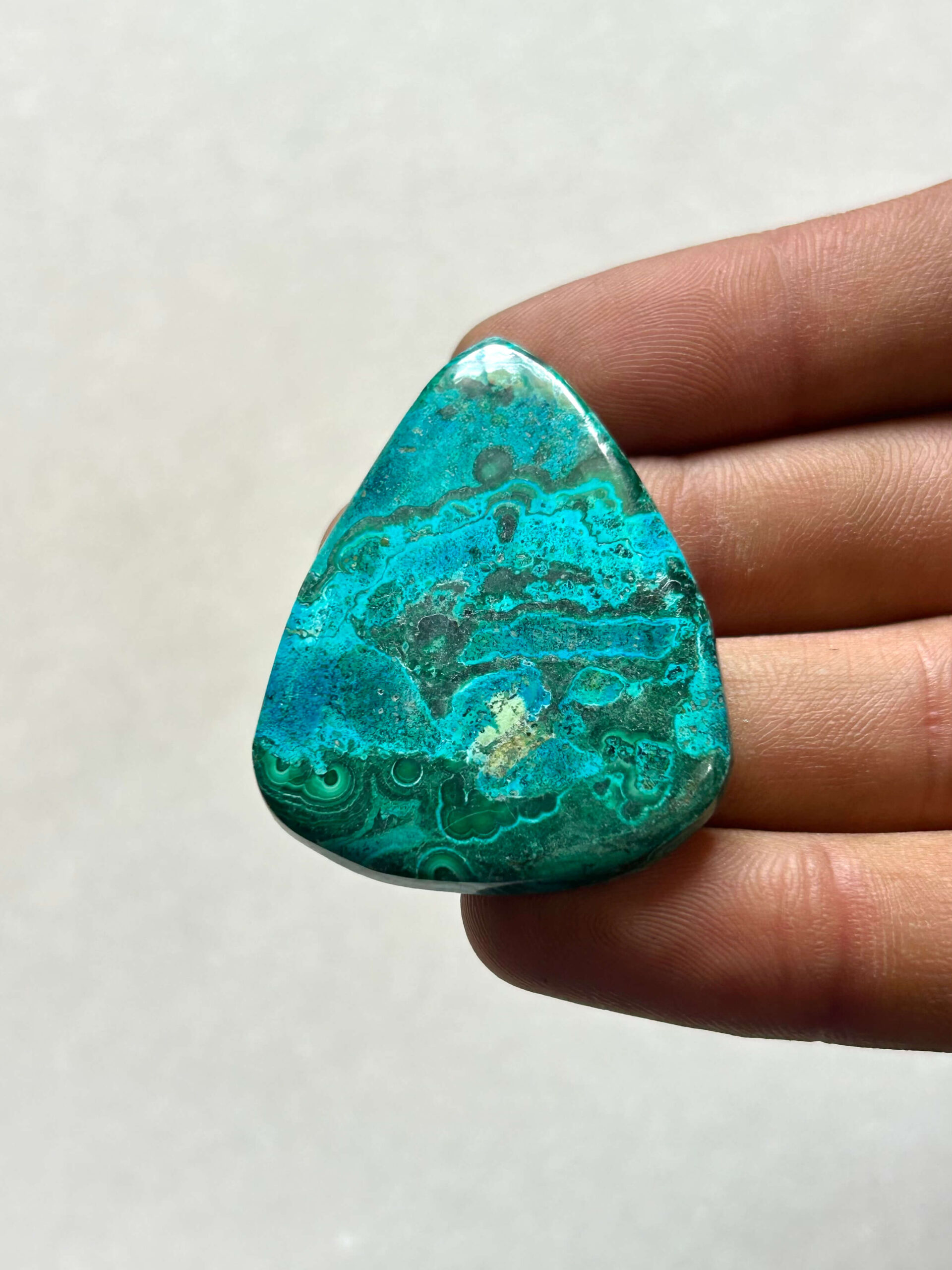 42 mm Green and Blue Malachite Chrysocolla Cabochon