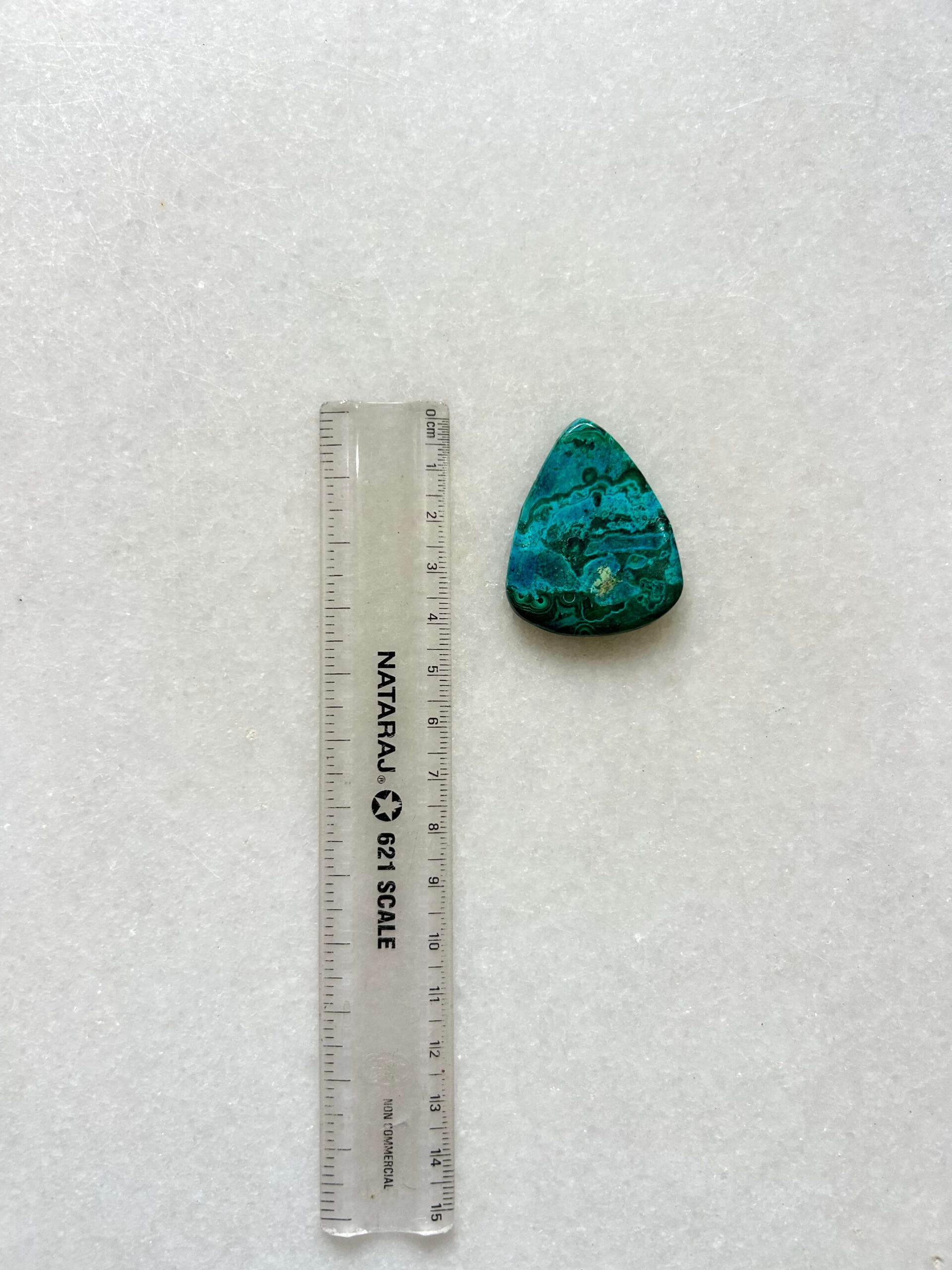 42 mm Green and Blue Malachite Chrysocolla Cabochon - Image 2