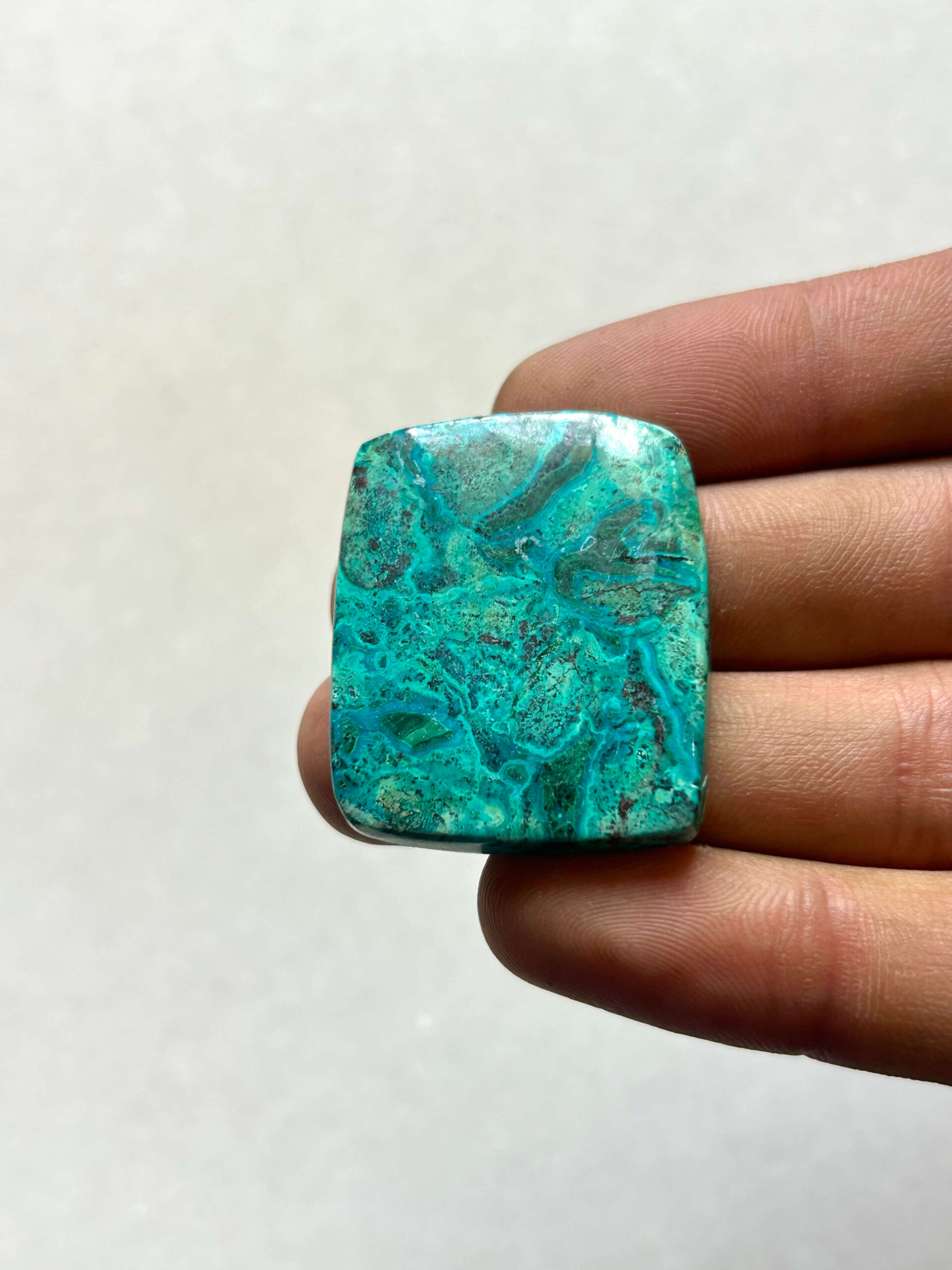 35 mm Malachite and Chrysocolla Stone