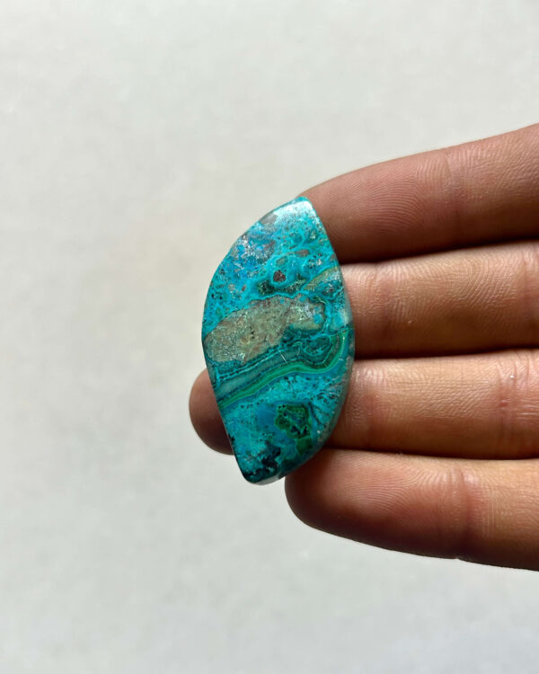 44 mm Malachite Chrysocolla for Macrame