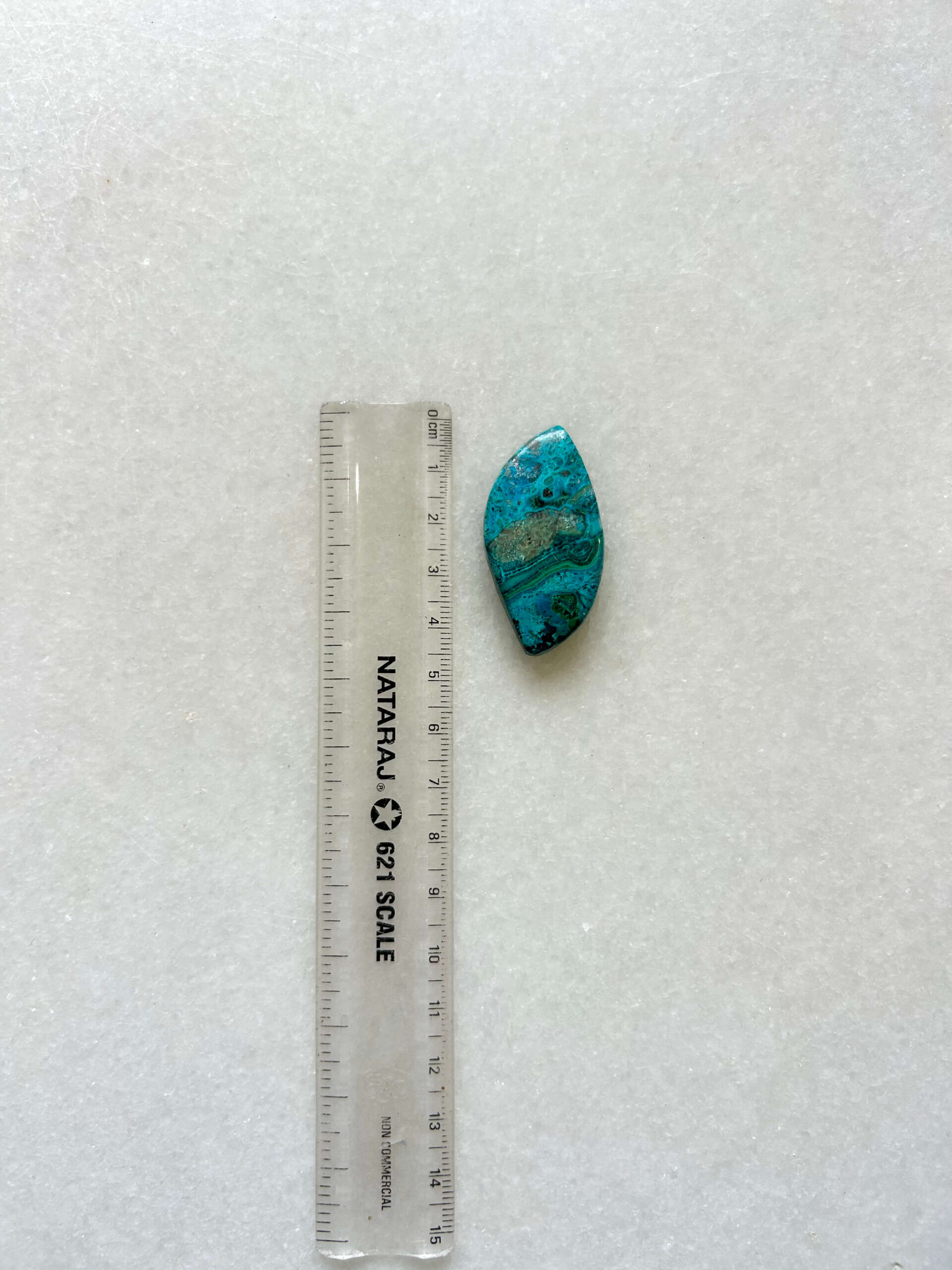 44 mm Malachite Chrysocolla for Macrame - Image 2