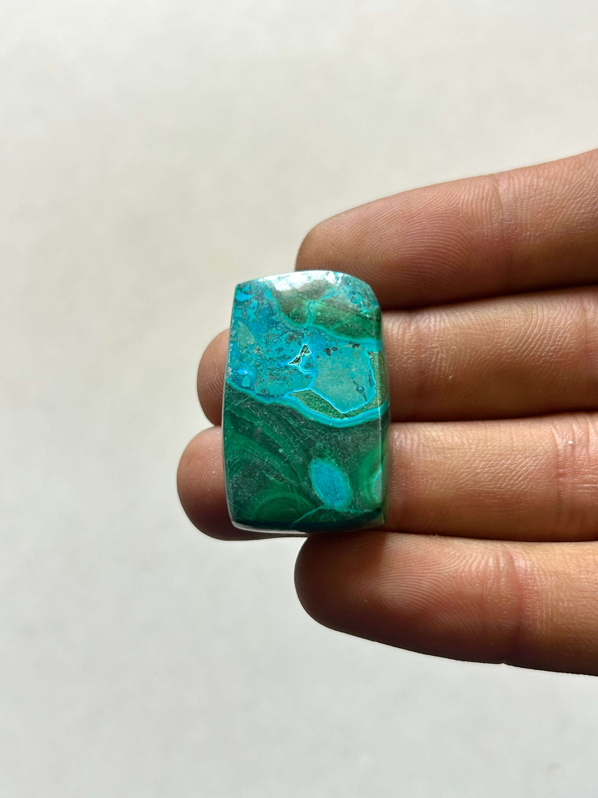 32 mm Malachite Chrysocolla Cabochon for Jewelry Making