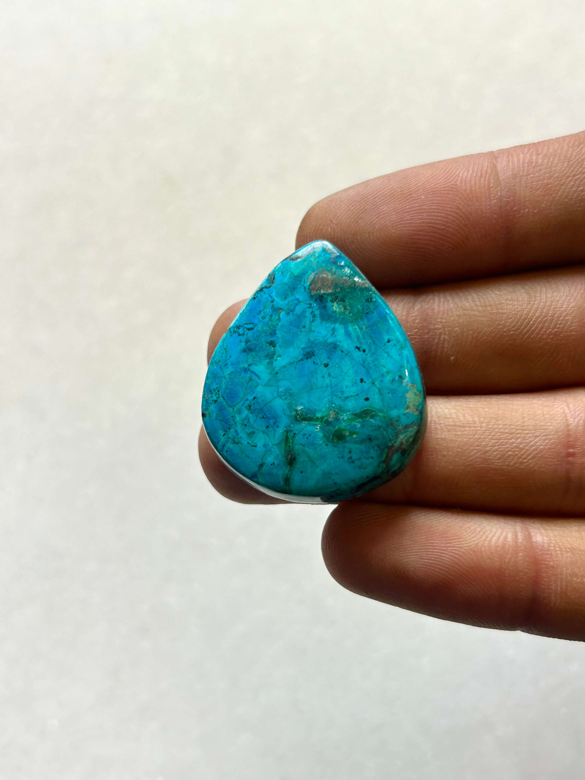 33 mm Green and Blue Malachite Chrysocolla Cabochon