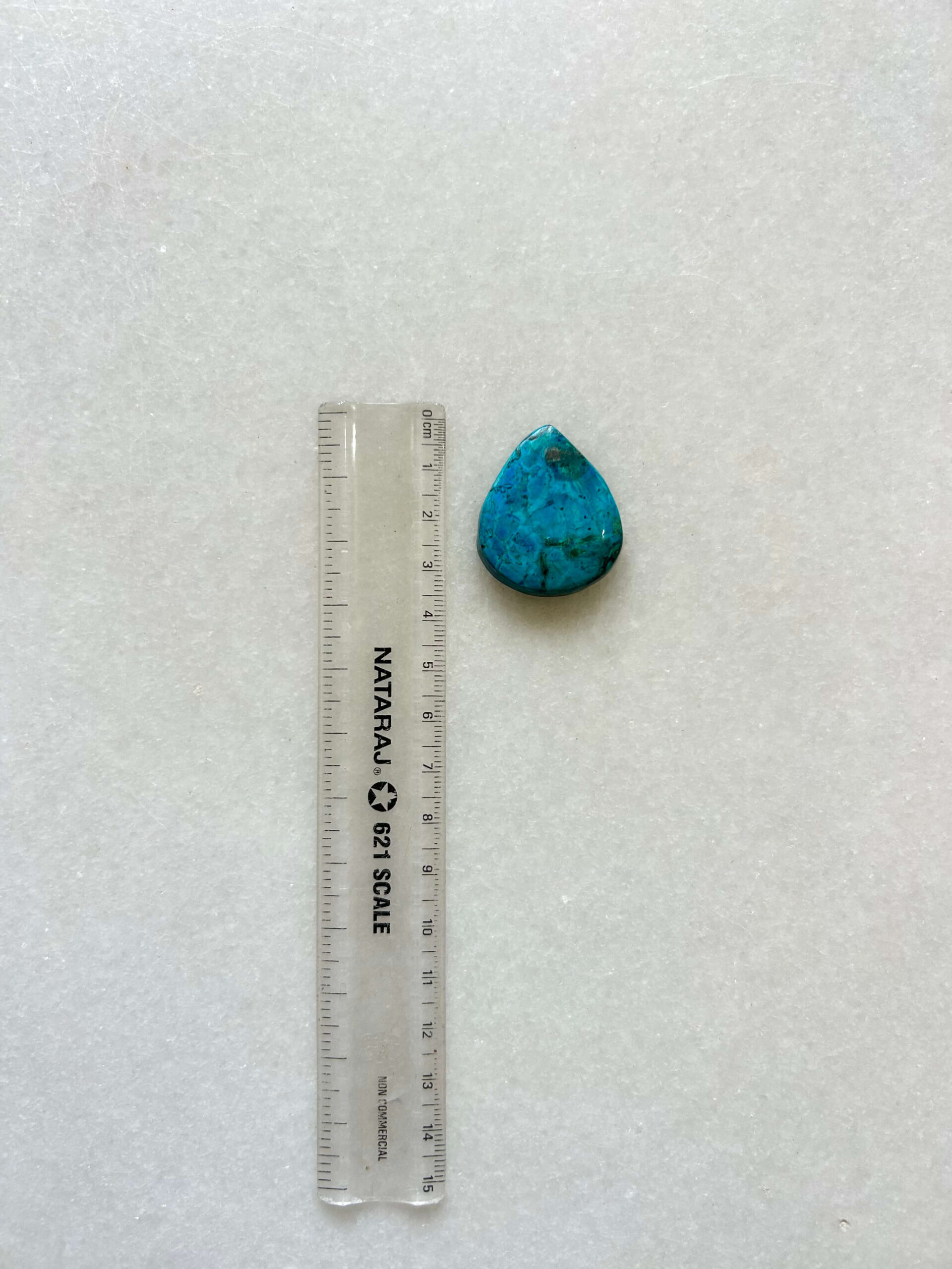33 mm Green and Blue Malachite Chrysocolla Cabochon - Image 2
