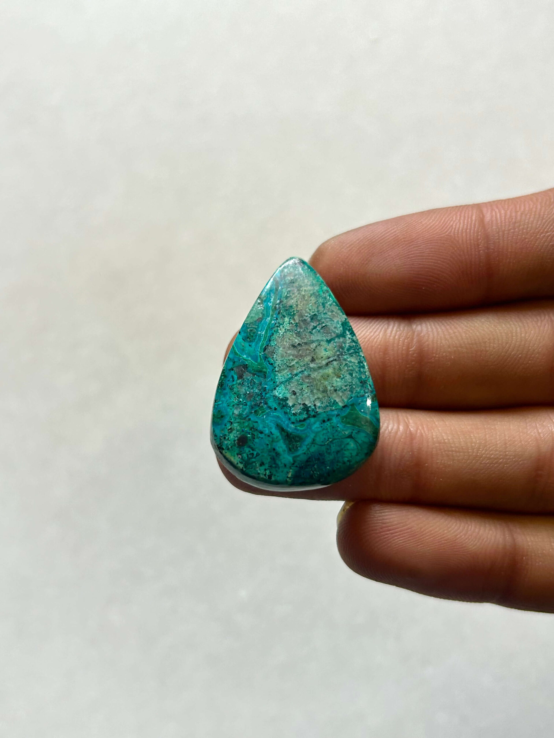 35 mm Malachite Chrysocolla Cabochon