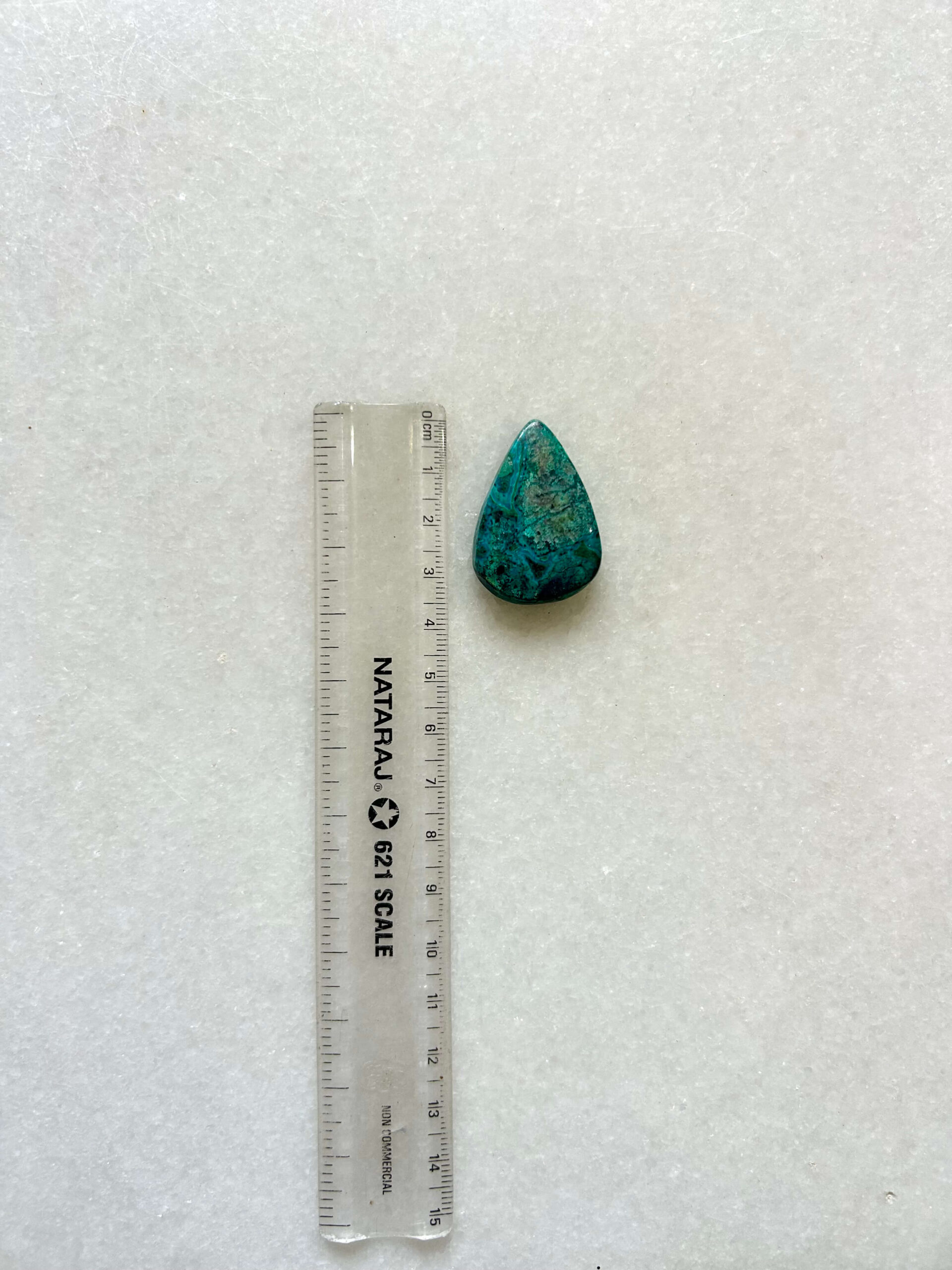 35 mm Malachite Chrysocolla Cabochon - Image 2