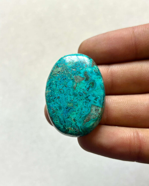 38 mm Malachite and Chrysocolla Stone
