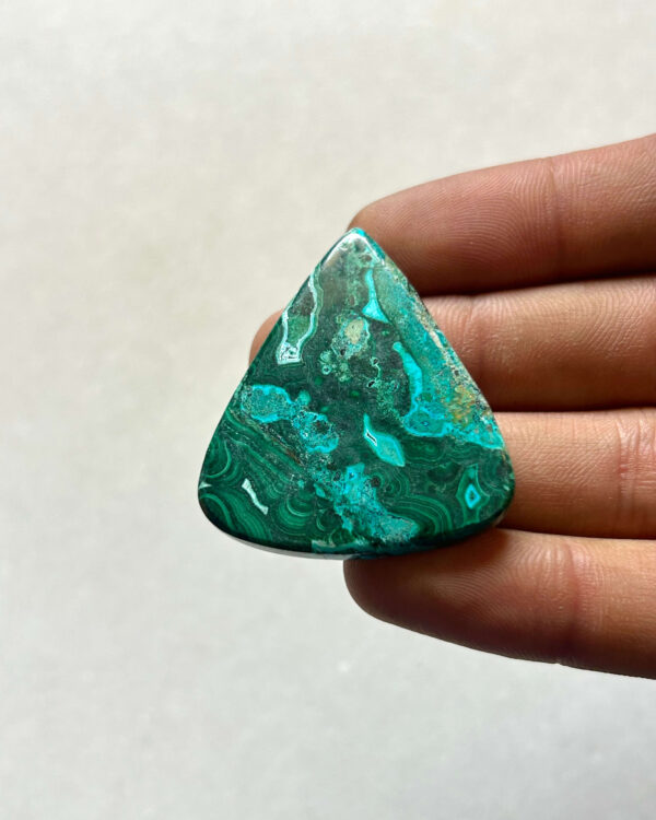 41 mm Malachite Chrysocolla for Macrame