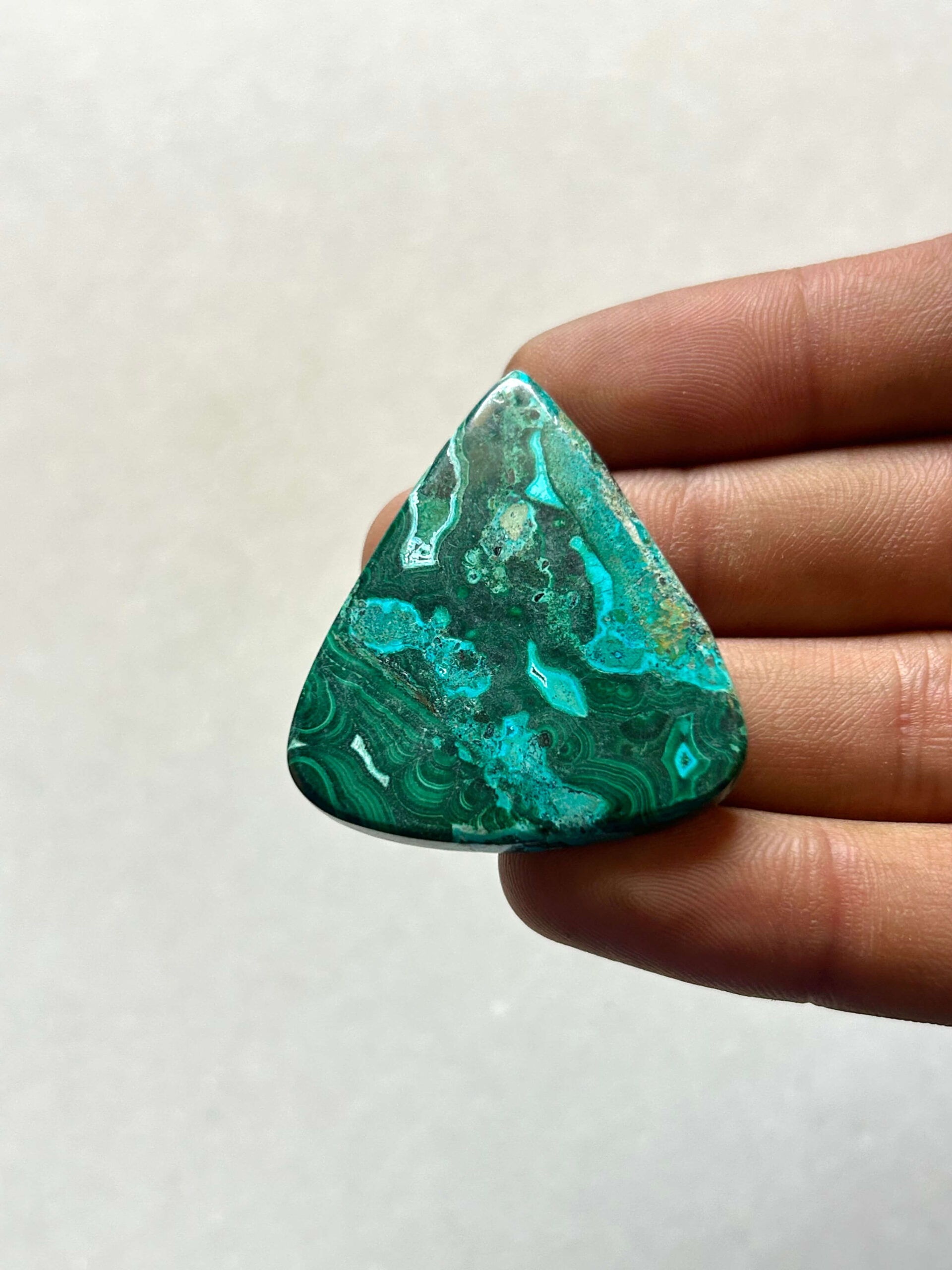 41 mm Malachite Chrysocolla for Macrame