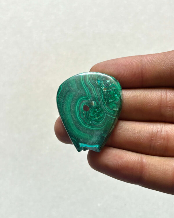 38 mm Malachite Chrysocolla Cabochon- Broken