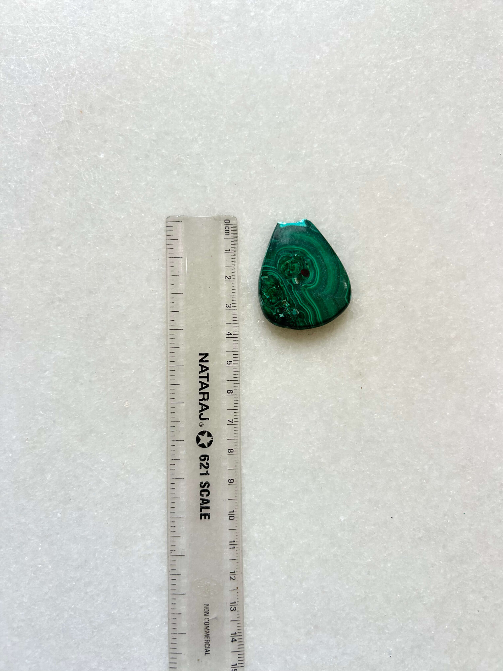 38 mm Malachite Chrysocolla Cabochon- Broken - Image 2